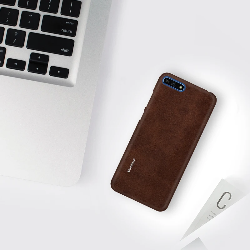 Brown Чехол Роскошный винтажный из искусственной кожи чехол для huawei Honor 7X чехол для телефона для huawei Honor 8 Pro Чехол в деловом стиле - Цвет: Brown