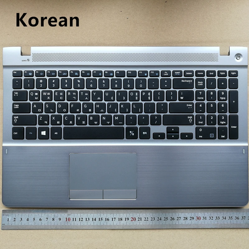 

Korean layout new laptop keyboard with touchpad palmrest for Samsung 450R5V 370R5E 450R5E 510R5E 470R5E 370R5V grey
