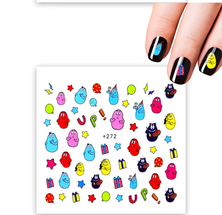 1 шт мультяшная наклейка на ногти водная переводная наклейка на ногти Сейлор Мун цветные Слайдеры для самостоятельного украшения ногтей - Цвет: 272