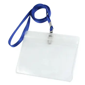 

Office Staff Name ID Card Badge Clear Horizontal Holder 2 Pcs