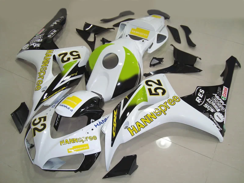 Обтекатель мотоцикла комплект для HONDA CBR1000RR 06 07 CBR 1000RR 1000 2006 2007 ABS белый зелено