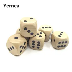 Yernea 5 шт./лот Высокое качество мм 25 мм Woodiness кости для игры на выпивку твердой древесины головоломки детей интересные обучения игральные