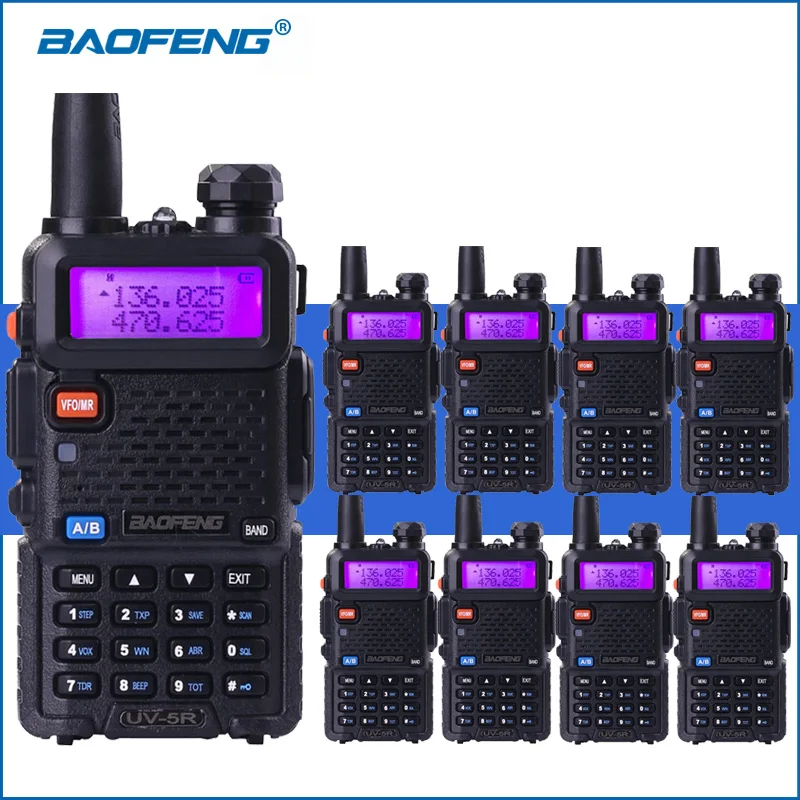 8 шт./лот BAOFENG UV 5R иди и болтай Walkie Talkie S двухдиапазонный УКВ UV5R 2 Way радио