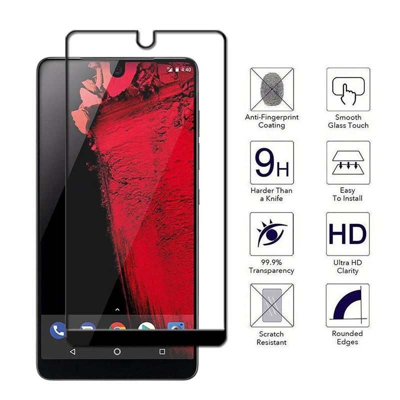 

2Pcs Full Cover Screen Protector For Essential Phone PH-1 5.71'' Tempered Glass For Essential Phone PH-1 Premium Front Glass