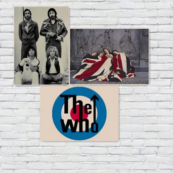 

The Who Posters Rock Music Posters Vintage Poster Retro Wall Sticker Home Decor Kraft paper Retro Poster MU26
