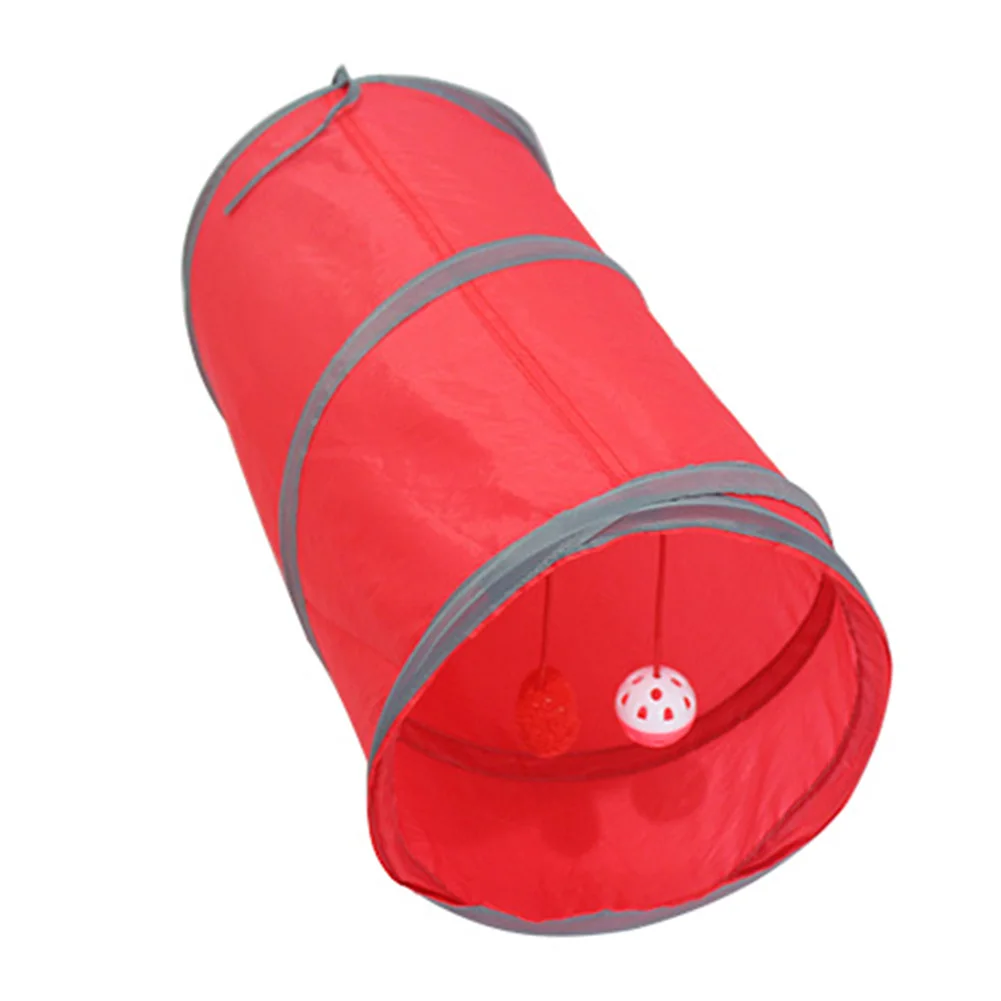 25x50cm Play Fun Cute Small Polyester Cats Dogs Portable Lightweight Rest Pet Tunnel Foldable Easy Clean With Balls | Дом и сад