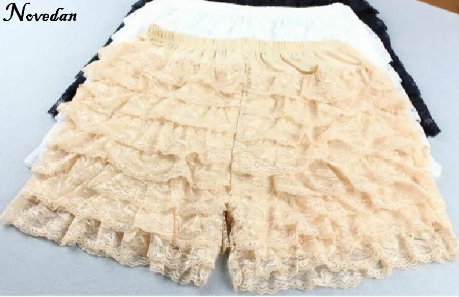 Women Sexy Dance Shorts Female Underwear Plus Size Lace Ruffles Cancan Latin Salsa Dance Sheer Panties Butt Lifter Briefs