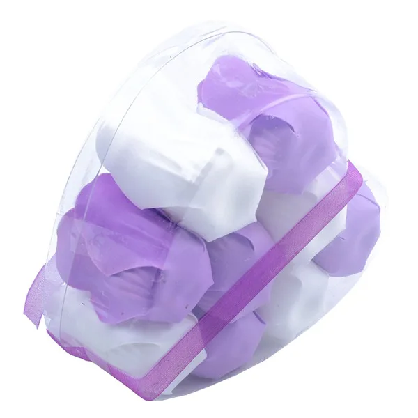 9 шт Ароматические Лепестки розы мыло для тела свадебный подарок(фиолетовый+ белый
