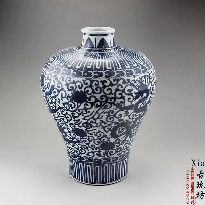 Jingdezhen Porzellan Antiken Blauen Und Weissen Porzellan Drachen Boden Landen Grosse Vase Hotel Wohnzimmer Dekoration Dekoration Large Vase Jingdezhen Porcelainlarge Vase Decor Aliexpress