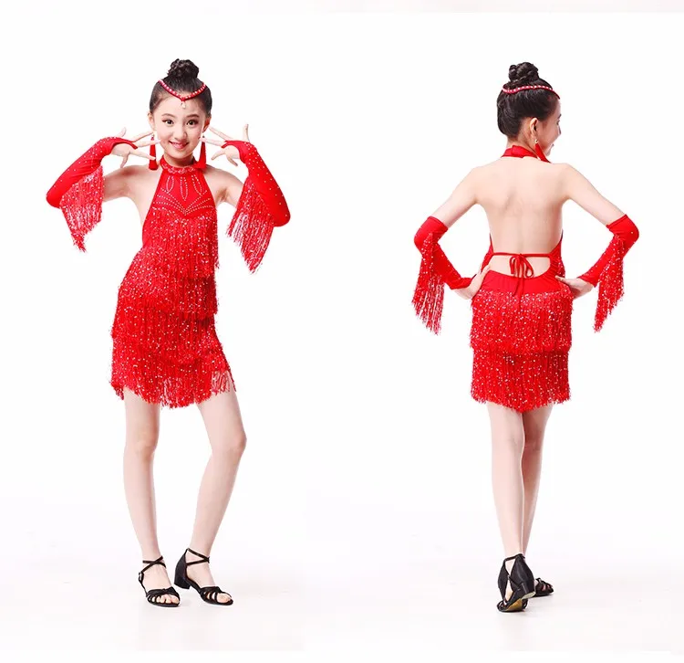 DB23905 Fringe latin dance dress-11