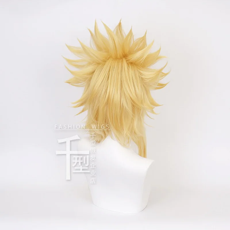 Аниме Мой герой Academy Boku no Hiro Akademia All Might короткий золотой блондин косплей костюм парик синтетические волосы+ Бесплатный парик шапка