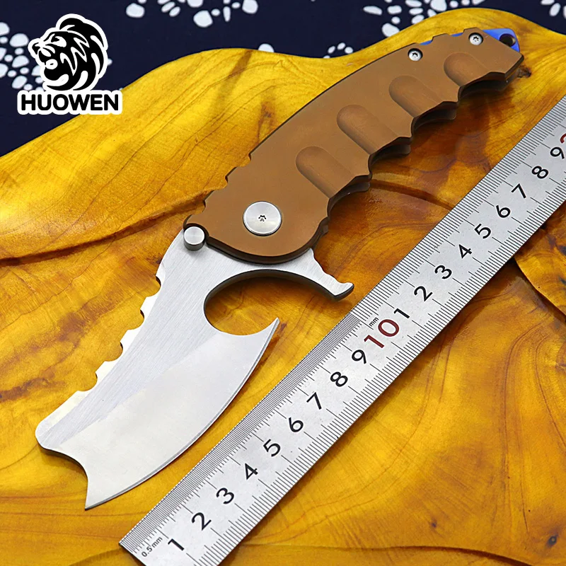 HUOWEN большой тактический складной нож Выживание EDC подшипник вспомогательные