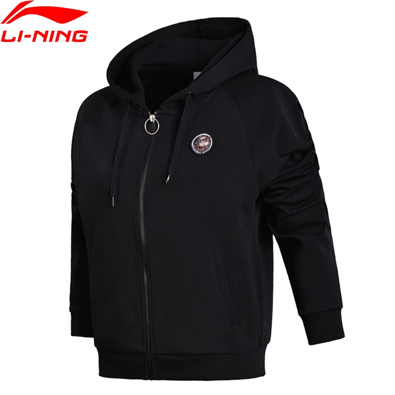 

Li-Ning Women FZ Knit Hoodie Sweaters Zip Regular Fit Comfort Jacket Fitness LiNing Sports Sweater AWDN076 CJFM18