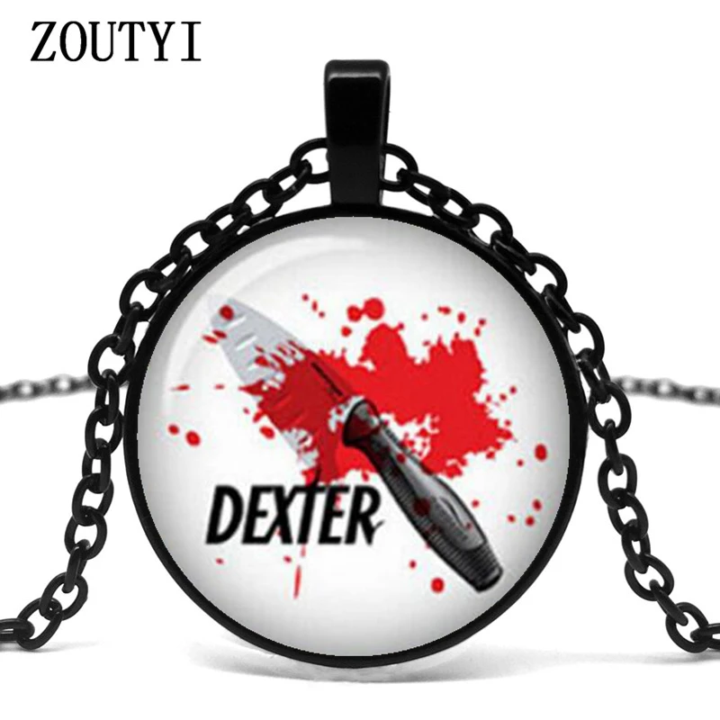 

2018/DEXTER MORGAN Novelty Necklace Necklace Glass Dome Pendant Necklace.