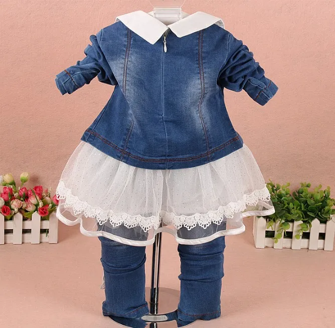 Детский джинсовый костюм для девочек 3 предмета|clothes girls|clothing setschildren clothes |