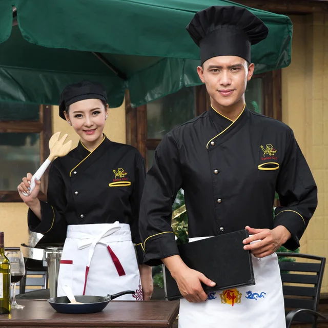 Long sleeve Uniform Chefs Clothes Work Wear Western Restaurant Chef