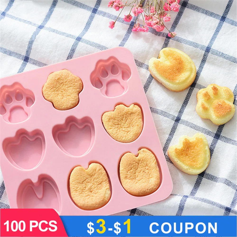 

9 Grids 3D Foot Form Creative Silicone Cake Molds Decorating Tools Silicone Chocolate Molds Ice Fondant Mold Kitchen Accessories