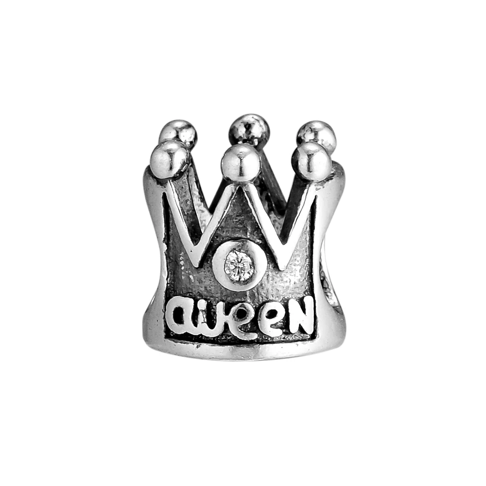 

100% 925 пробы Серебряная Королевская корона, королева, Подвеска для женщин своими руками