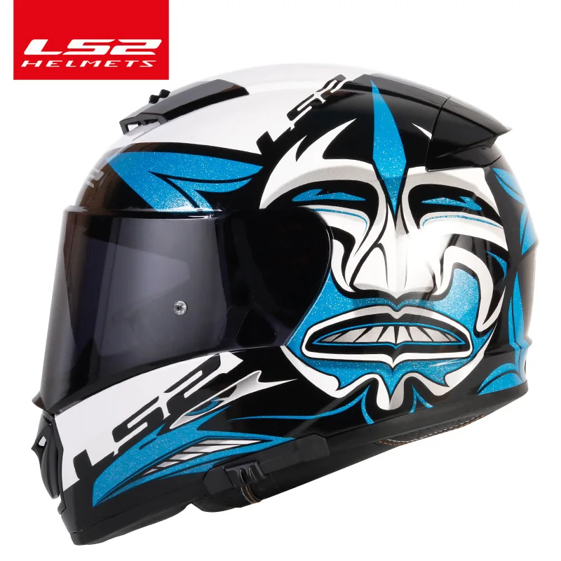 LS2 Breaker Chrome-plated helmet Ninja Full Face Motocycle helmet UV Resistant Fog-Free System helmet made of KPA - Цвет: 18