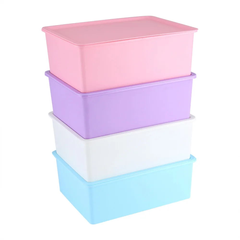 Caja de almacenamiento de plástico contenedor organizador de hogar para