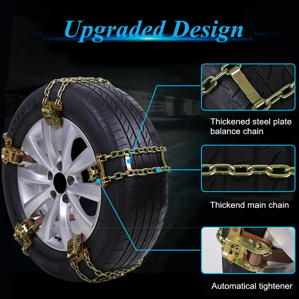 1 шт./4 шт. универсальные противоскользящие цепи дизайн баланса марганцевой стали износостойкие для снега льда песка грязи дороги для вождения S/M/L