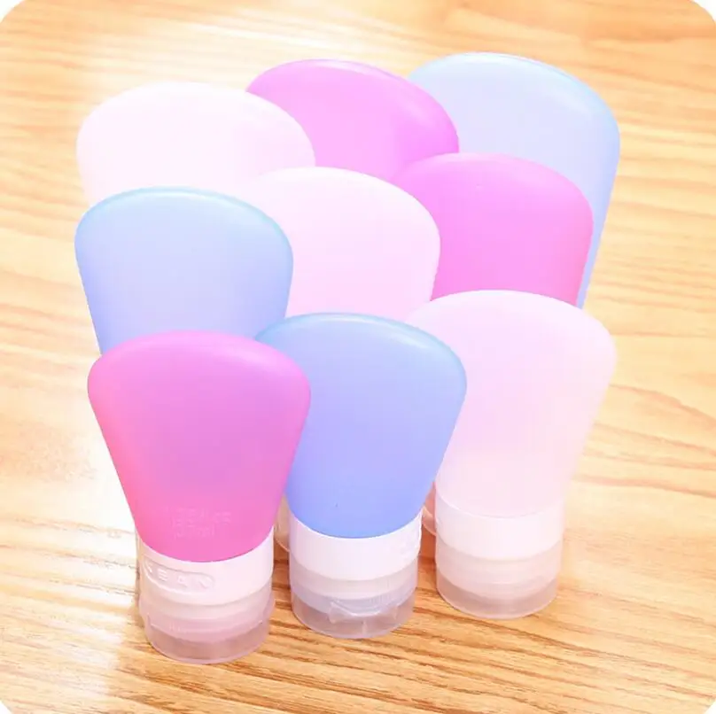 3 oz/2 oz/1.25 oz 실리콘 빈 휴대용 여행 튜브 짜기 화장품 용기 크림 로션 플라스틱 병 lx5879