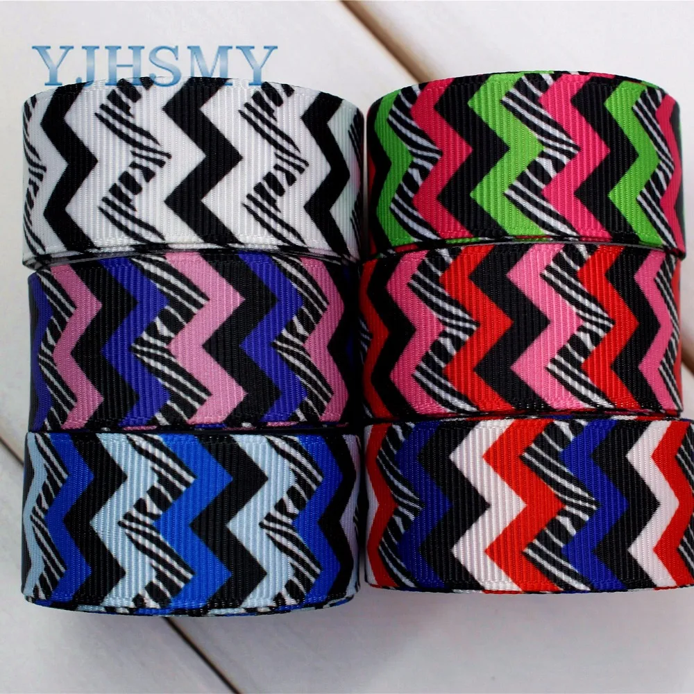 

YJHSMY H-17410-1232,10 yards,22 mm ripple Ribbon Thermal transfer Printed grosgrain Wedding DIY Accessories materials gift wrap
