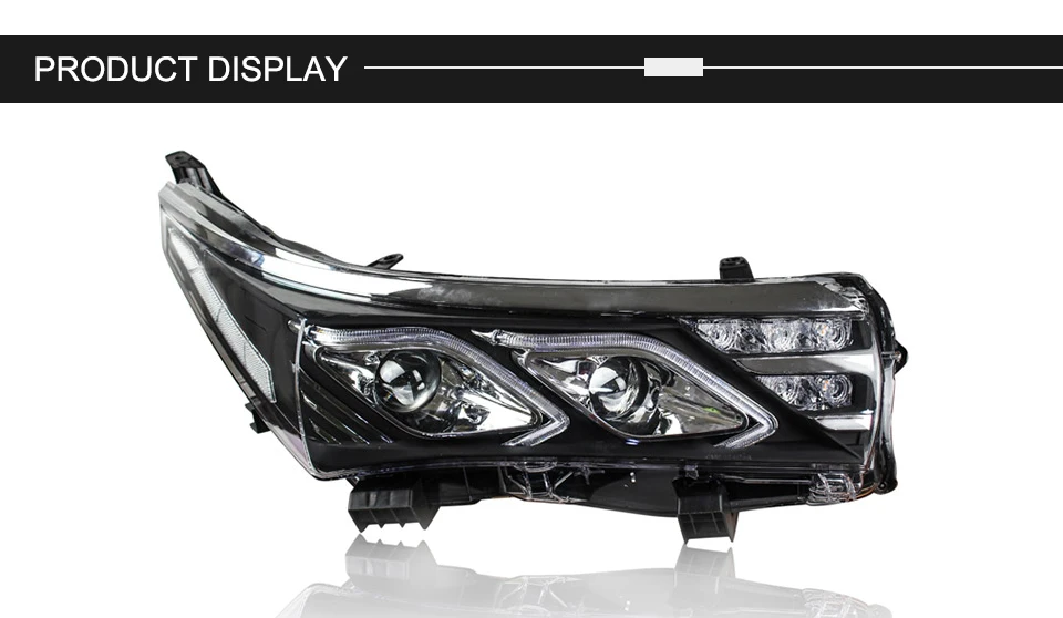 AcooSun LED Car Headlight Assembly For Toyota Corolla 2014 2015 DRL Turn Signal Lights Projector Lens Plug and Play Head Light (16)