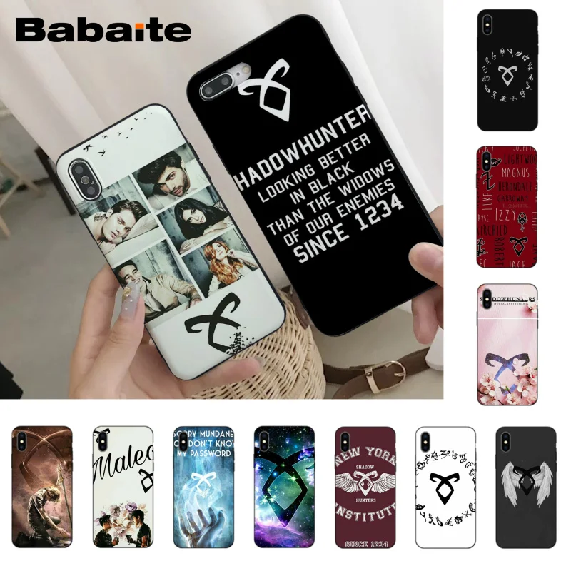 

Babaite shadowhunters Protective soft tpu Mobile Phone Case For iPhone 8 7 6 6S Plus X XS XR XSMax 5 5S SE 5C11 11pro 11promax