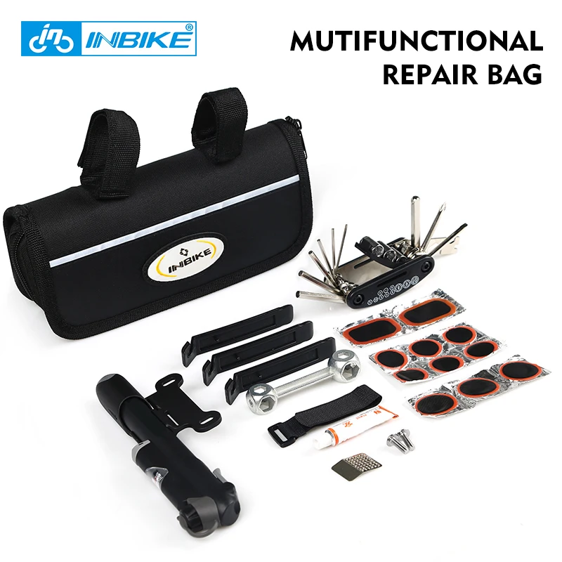 INBIKE Portable Bike Repair Tool Bag 1 Set MTB Road Bicycle Cycling