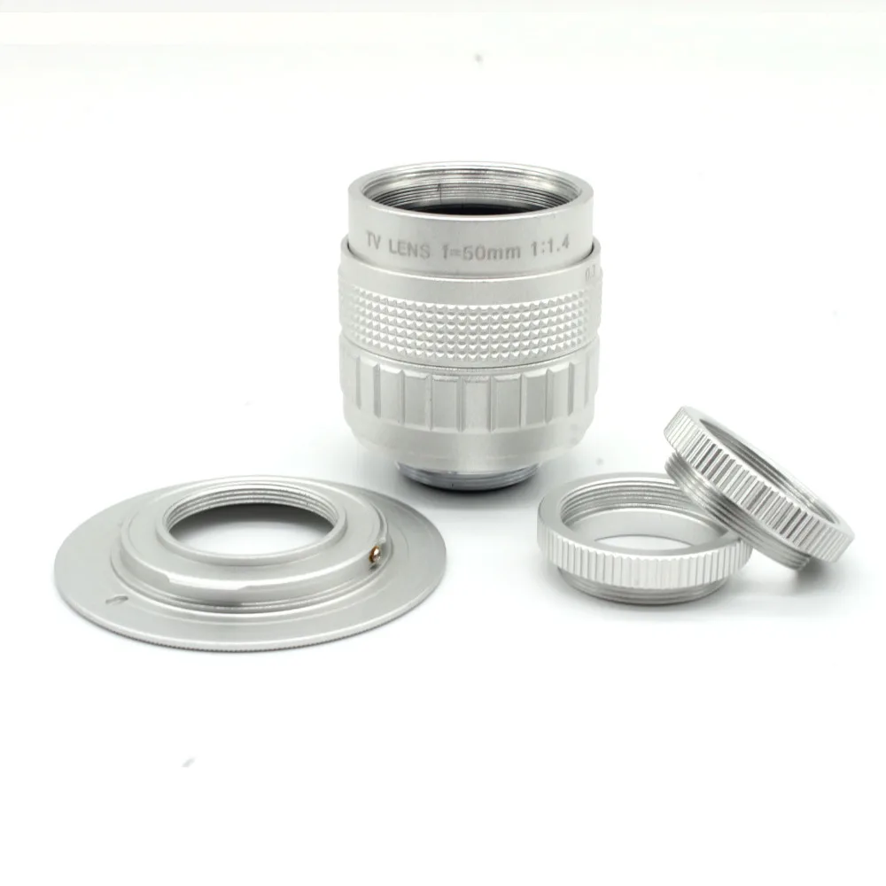 50mm f1.4 C Mount CCTVcamera Lens+ Macro Ring+ to M4/3 Adapter ring Free shipping | Электроника