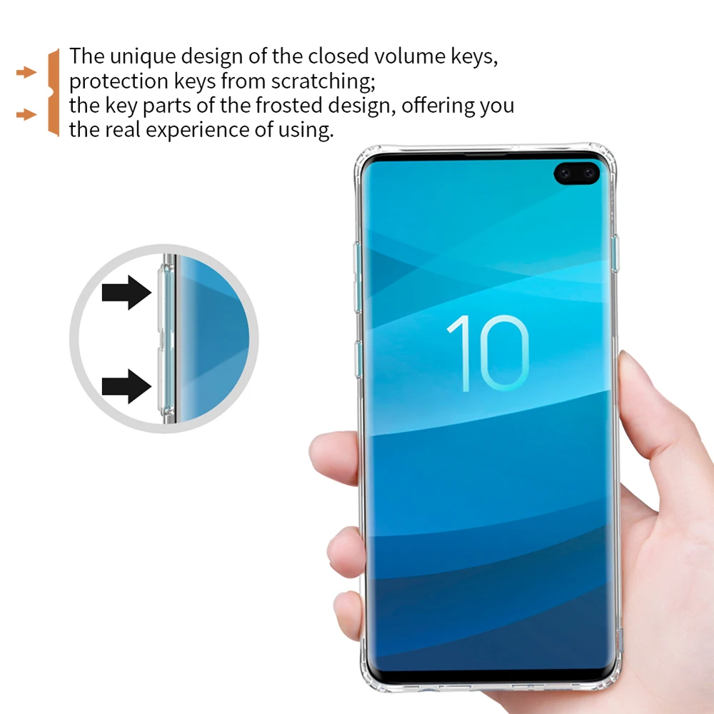Мягкий ТПУ чехол Nillkin для Samsung Galaxy S10 / +/S10e оригинальный тонкий прозрачный защитный