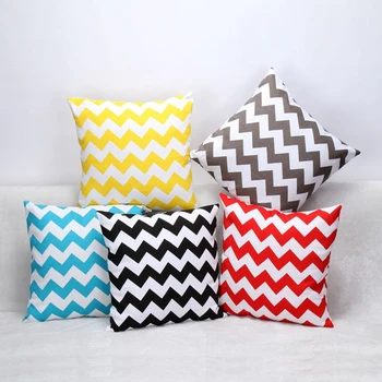 

Fashion Sale Two-Sided Linen Cotton Geometric Wave Stripe Fabric Colorful Decorative Throw Pillow Case Cushion C Home Decor
