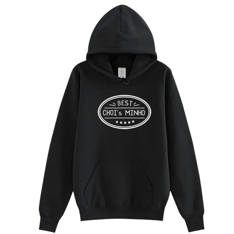 

Kpop shinee Minho best CHOI's MINHO concert same printing pullover hoodie unisex fashion fleece/thin loose sweatshirt 4 colors