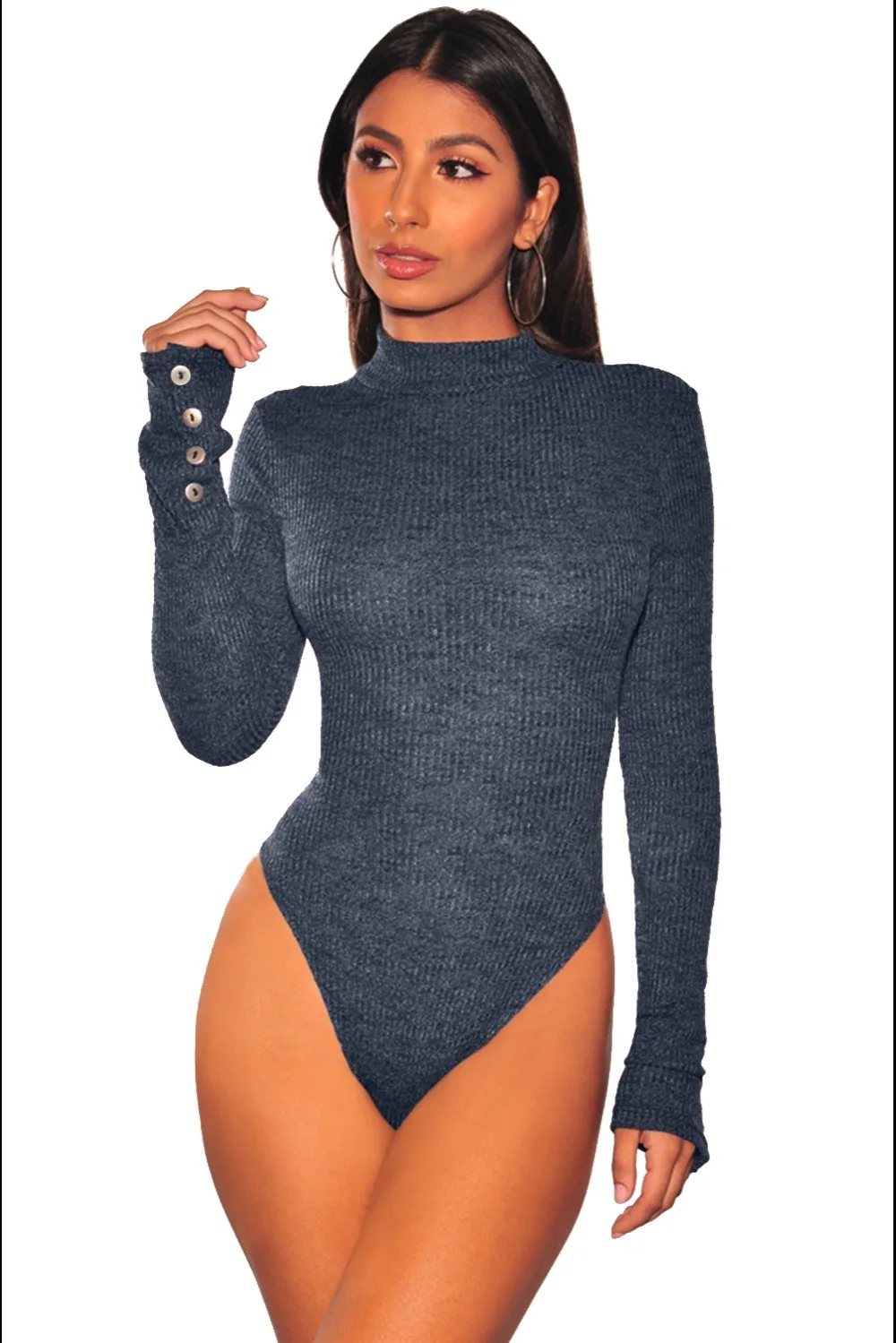 Navy-Mock-Neck-Ribbed-Knit-Long-Sleeves-Bodysuit-LC32314-5-1