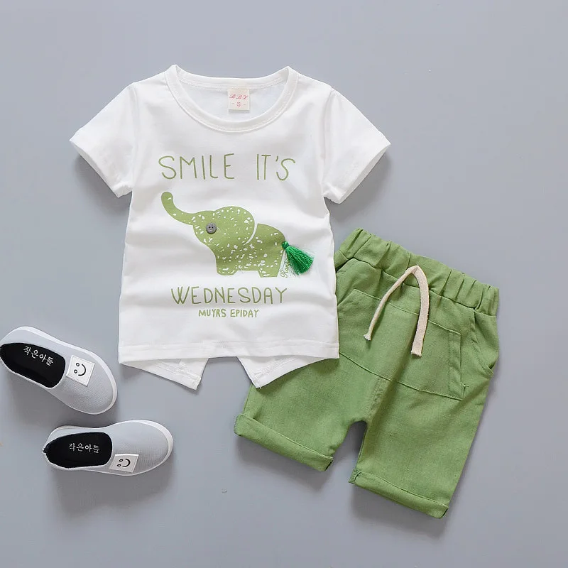 Baby Girls' Clothing Sets Cotton Summer children clothing Boys infant clothing girl kids 2pcs sport suits 1