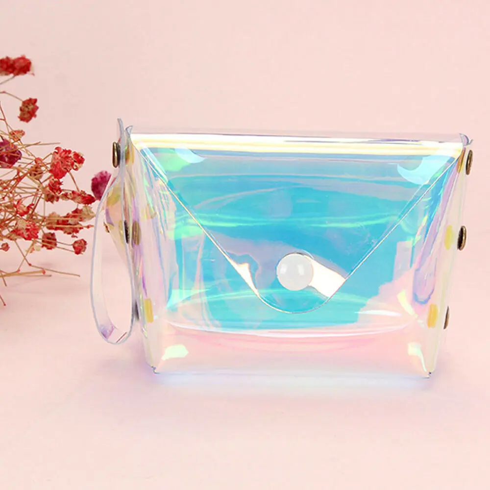

Hot Women PVC Jelly Transparent Small Coin Purses Unique Design See Through Mini New Wallets Ladies Casual Daily Simple Bags