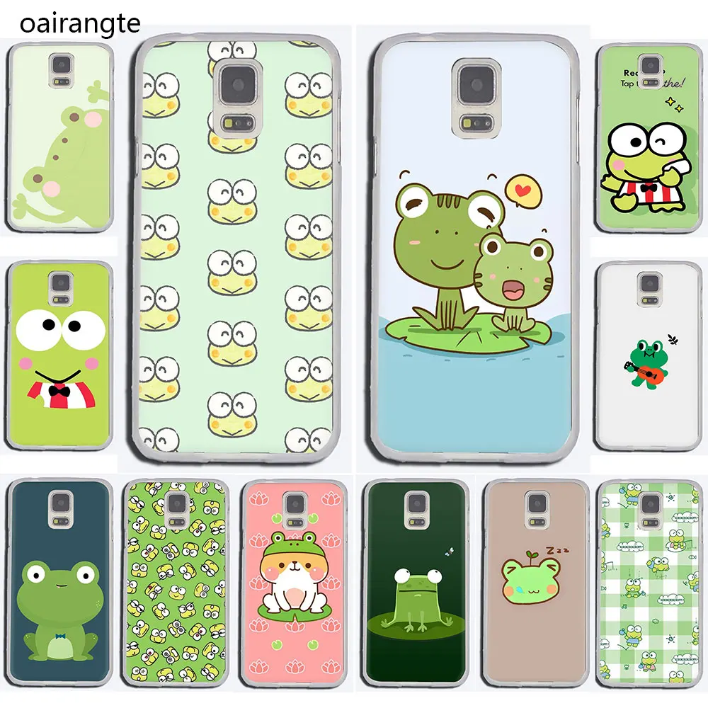 

Cute green frog Hard phone cover case for Samsung Galaxy S6 7 Edge S8 9 10 Plus Note 10 8 9 M10 20 30