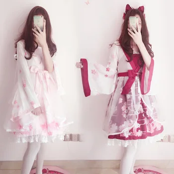 

Free Hot Sale Sale Shipping 2019 New Japanese Soft Sister Clothes Lolita Chinese Wind Printed Off Two Op Dress Game Fish