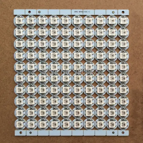 

100 x ws2812 heatsink individually addressable rgb full color ws2812b led with heatsink dc 5v White PCB 4pins 5050 SMD RGB LED