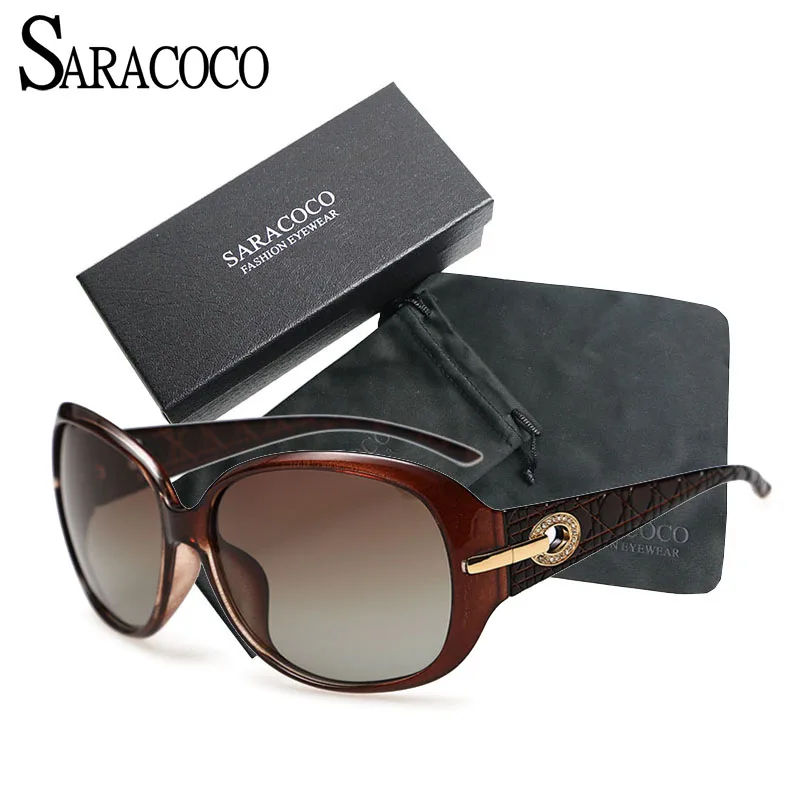 Женские солнцезащитные очки SARACOCO поляризационные с чехлом R04|sun glasses female|sunglasses women
