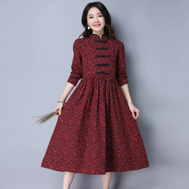 Linen Vintage Long Maternity Dresses Clothes For Pregnant Women Linen Vintage Long Maternity Dresses Clothes For Pregnant Women Clothing Chinese Style Fl Print Plus Size Dress Ce467 In From Mother Kids On