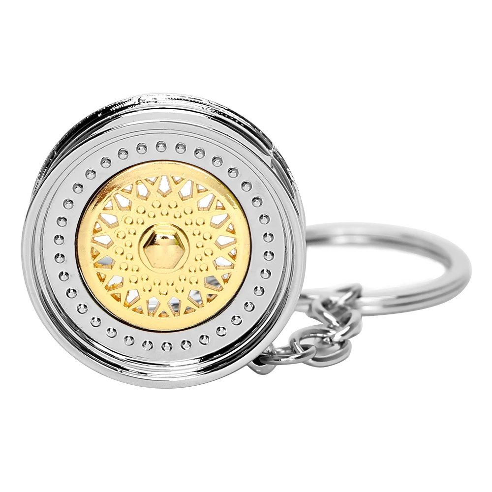 

Fashion Key Ring 3D Miniature BBS Wheel Rim Model Keychain Popular Creative Car Auto Metal Mini Wheel Rim Tyre Key Holder