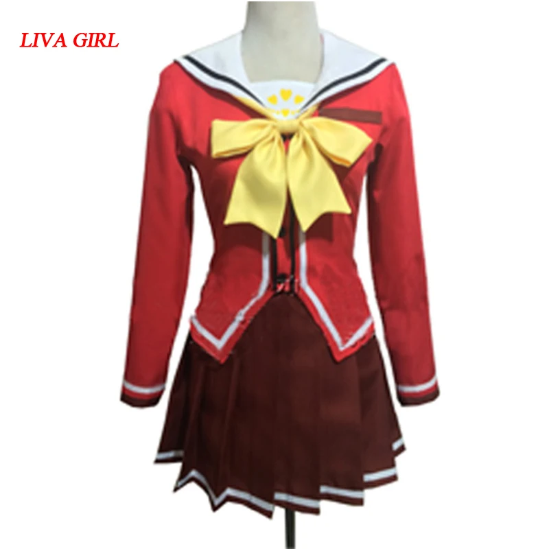 

2017 New Anime Charlotte Nao Tomori Red School Uniform Cosplay Costume