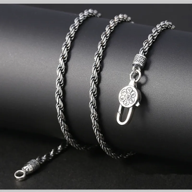 Ожерелье из серебра 100% пробы толщиной 3 мм 70 см|sterling silver necklace|925 sterling necklacelong necklace |