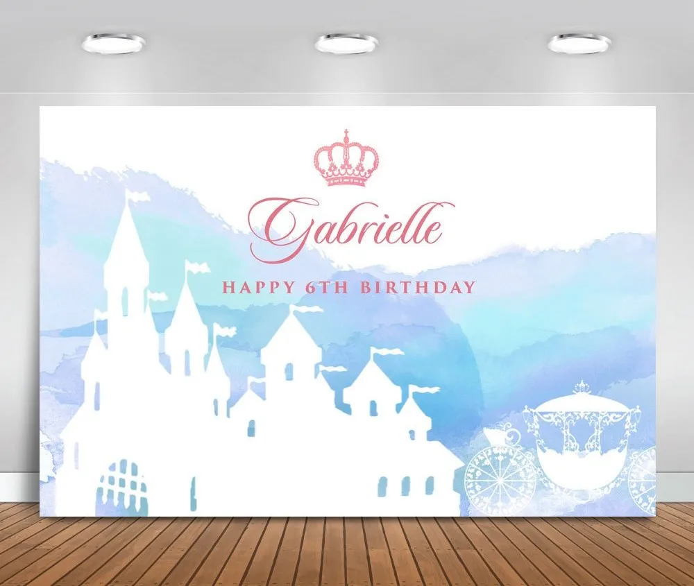 Kustom Blue Castle Latar Belakang Putri Cinderella Pesta Baby Shower Latar Belakang Komputer Cetak Ulang Tahun Latar Belakang Background Aliexpress