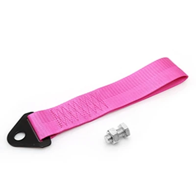 Нейлоновое буксировочное кольцо ремень гоночный автомобильный буксировочный трос высокопрочный Буксировочный канат буксирная штанга Автомобили Мотоциклы инструменты - Название цвета: Hermosa Pink