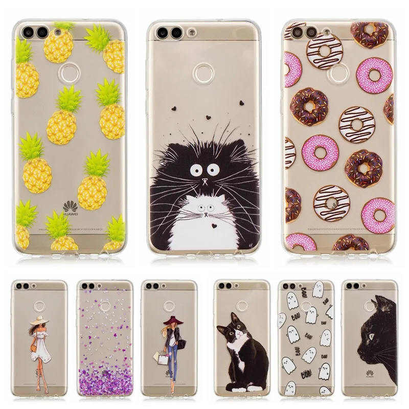 

Huawei P Smart Case on For Coque Huawei P Smart Case Slim Silicone Cover For Fundas Huawei Enjoy 7S Soft TPU Phone Cases