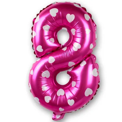 30 см большой розовый шар из алюминиевой фольги с цифрами Сделай Сам воздушные шары с цифрами на заказ вечерние воздушные шары на день рождения - Цвет: 8
