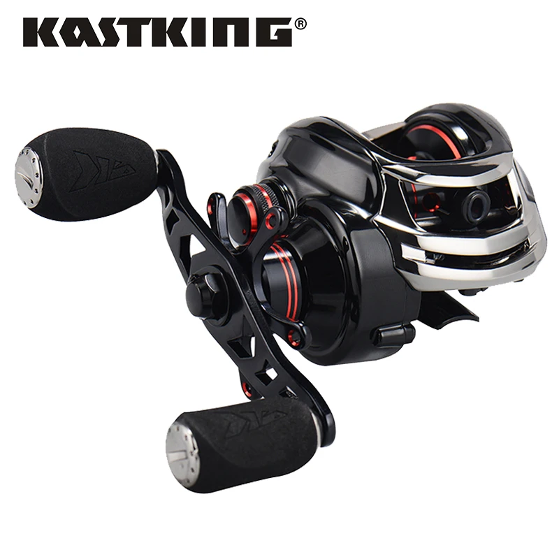 Leyenda de KastKing Royale carrete de fundición derecha o izquierda 12BBs 7,0: 1 carrete de pesca magnética y doble freno centrífugo